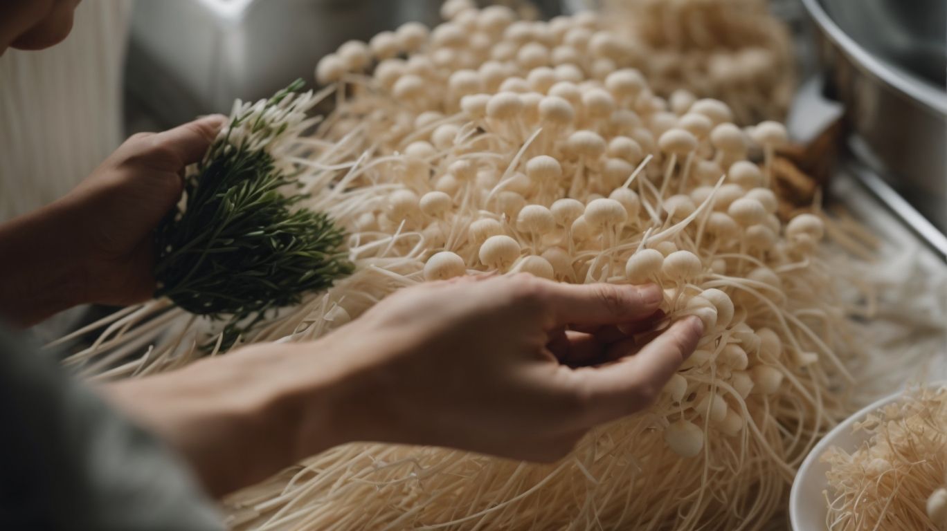 Preparing Enoki Mushrooms for Cooking - How to Cook Enoki Mushrooms? 