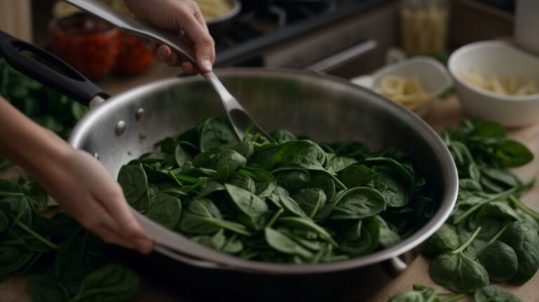 How to Cook Spinach Into Pasta?